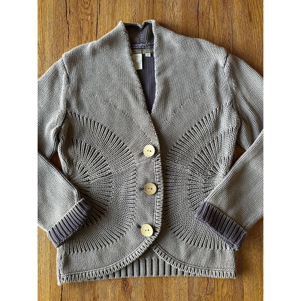 Gray Button-Up Women's Sweater